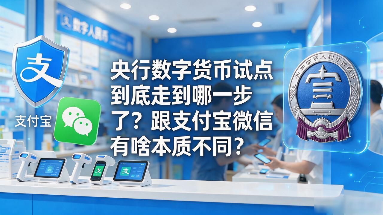 央行数字货币试点到底走到哪一步了？跟支付宝微信有啥本质不同