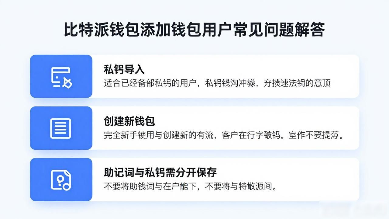 比特派钱包添加钱包用户常见问题解答