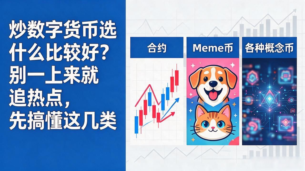 炒数字货币选什么比较好？别一上来就追热点，先搞懂这几类