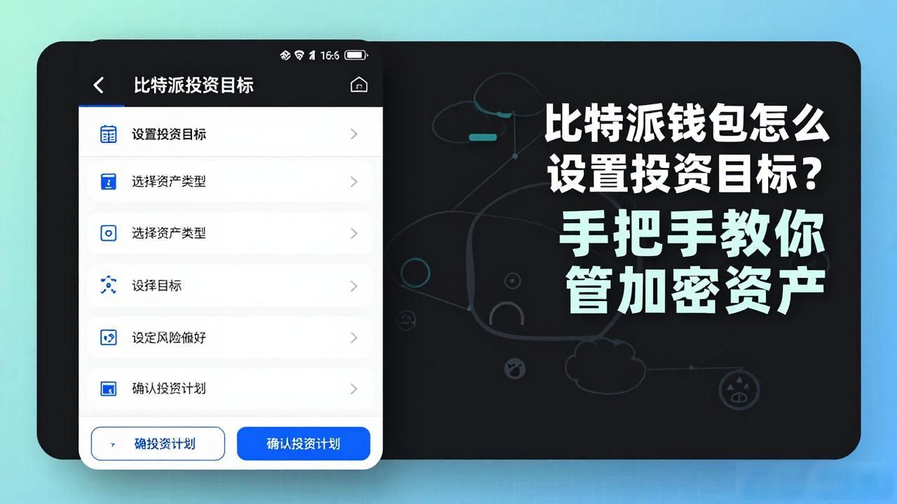 比特派钱包怎么设置投资目标？手把手教你管好加密资产
