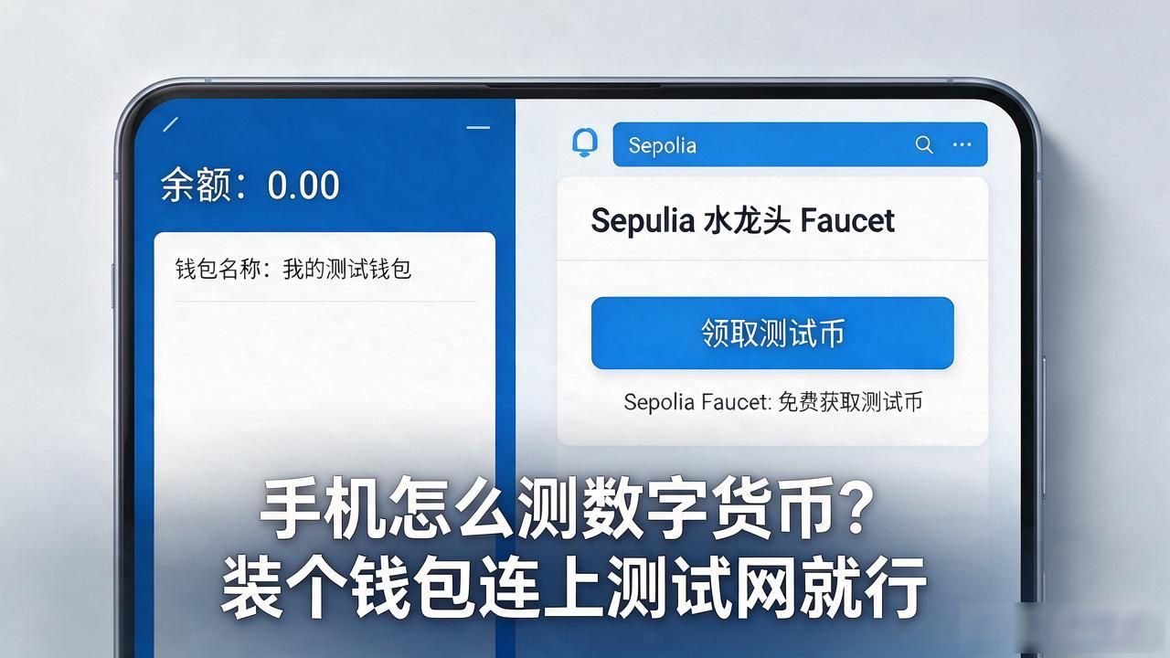 手机怎么测数字货币？装个钱包连上测试网就行