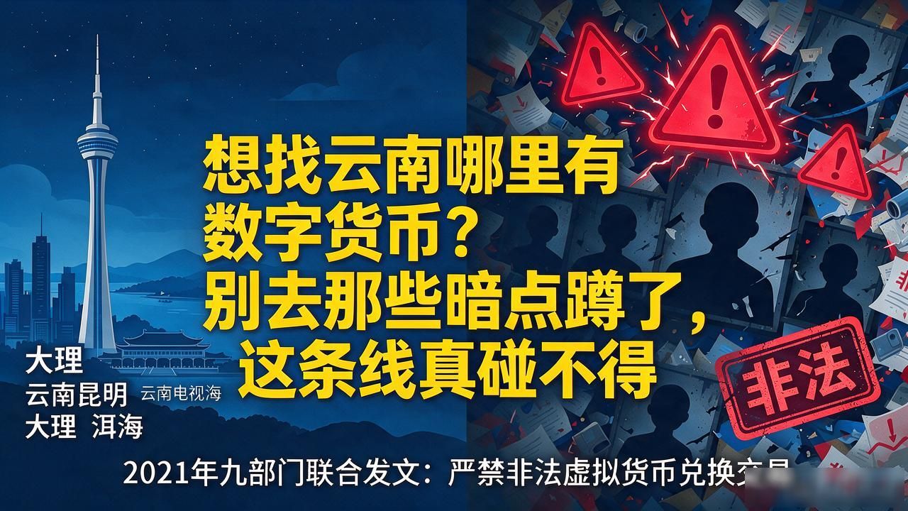 想找云南哪里有数字货币？别去那些暗点蹲了，这条线真碰不得