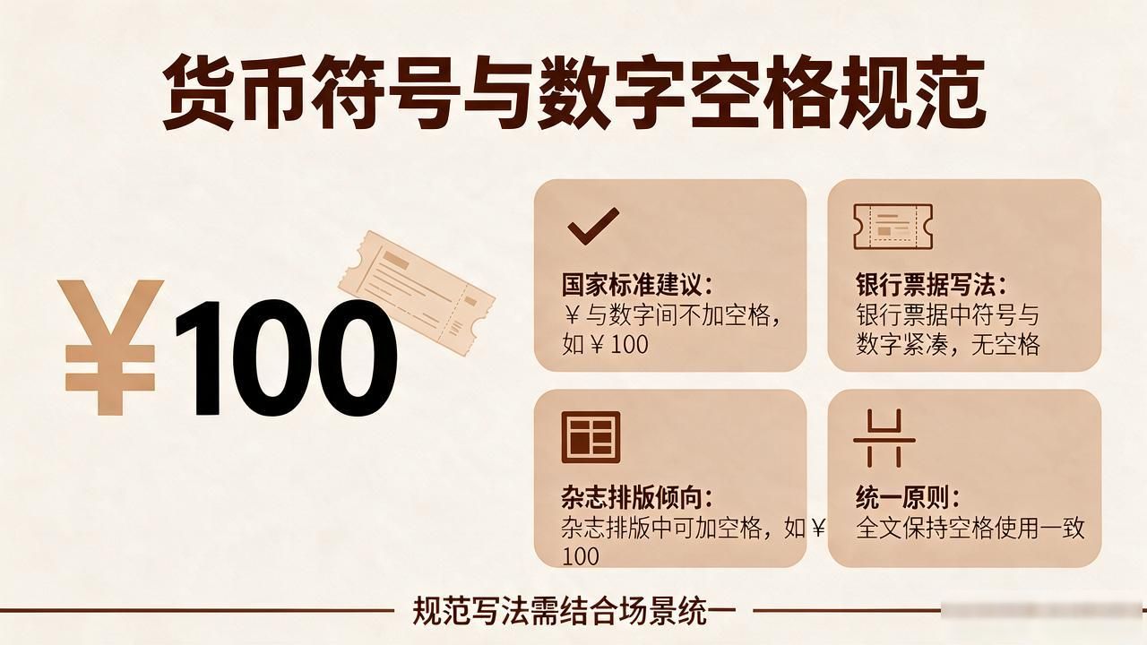 货币符号和数字之间要不要空格？一文讲清楚规范写法