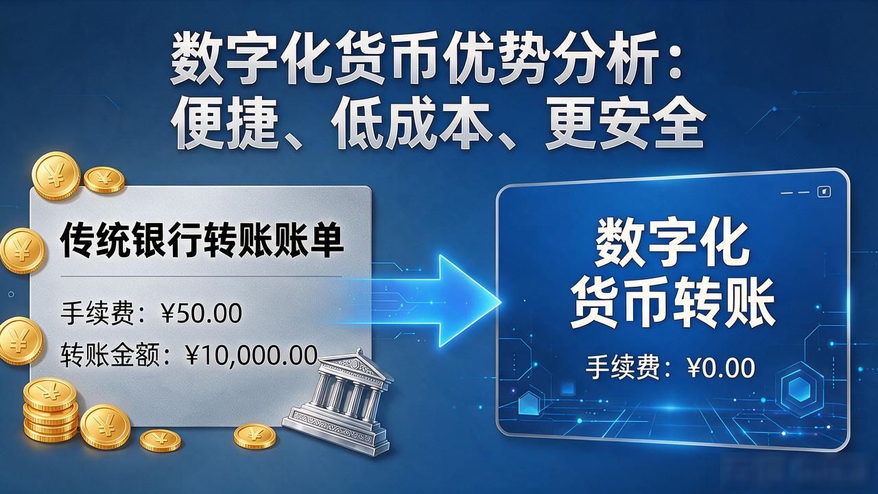 数字化货币优势分析：便捷、低成本、更安全