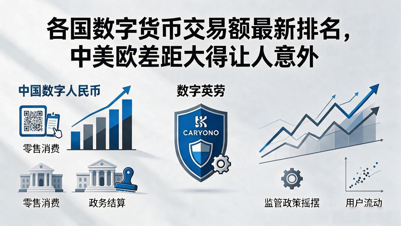 各国数字货币交易额最新排名，中美欧差距大得让人意外