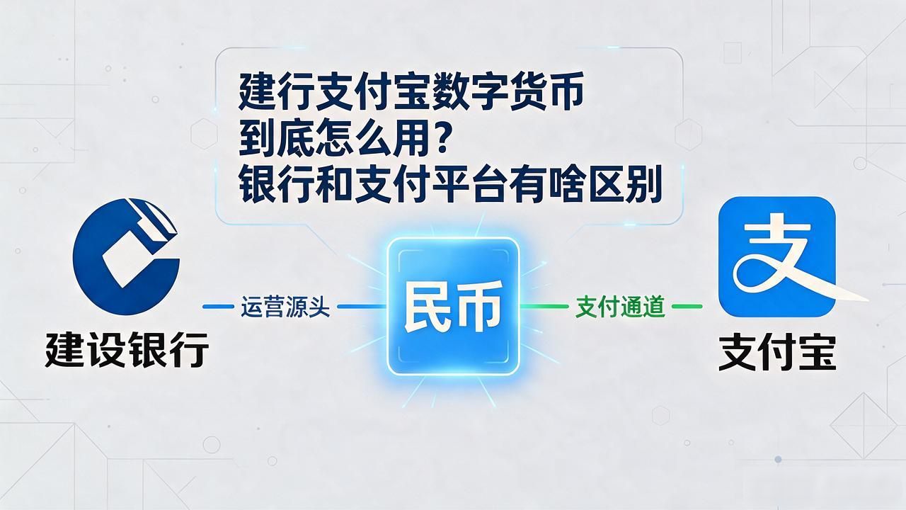 建行支付宝数字货币到底怎么用？银行和支付平台有啥区别