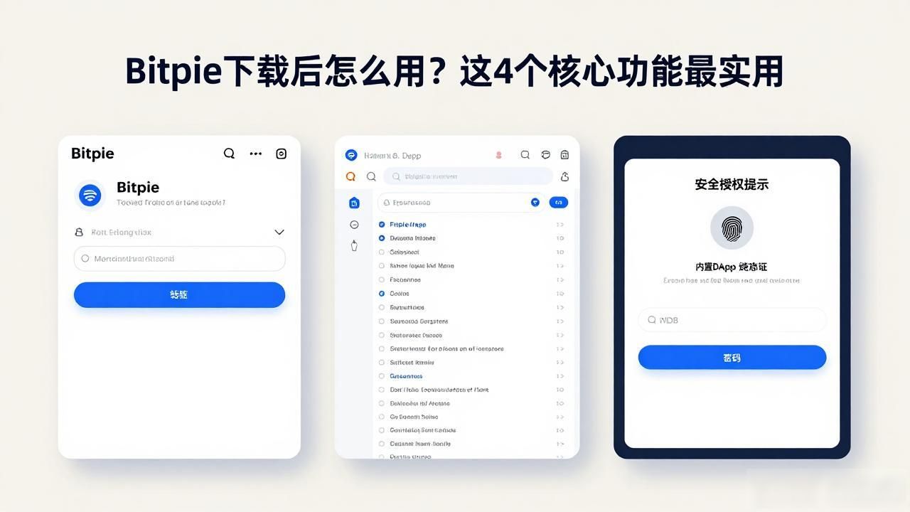 Bitpie下载后怎么用？这4个核心功能最实用