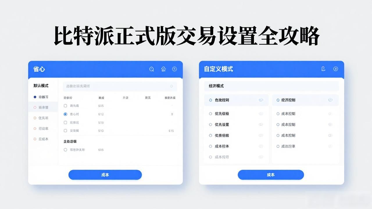 比特派正式版交易设置全攻略