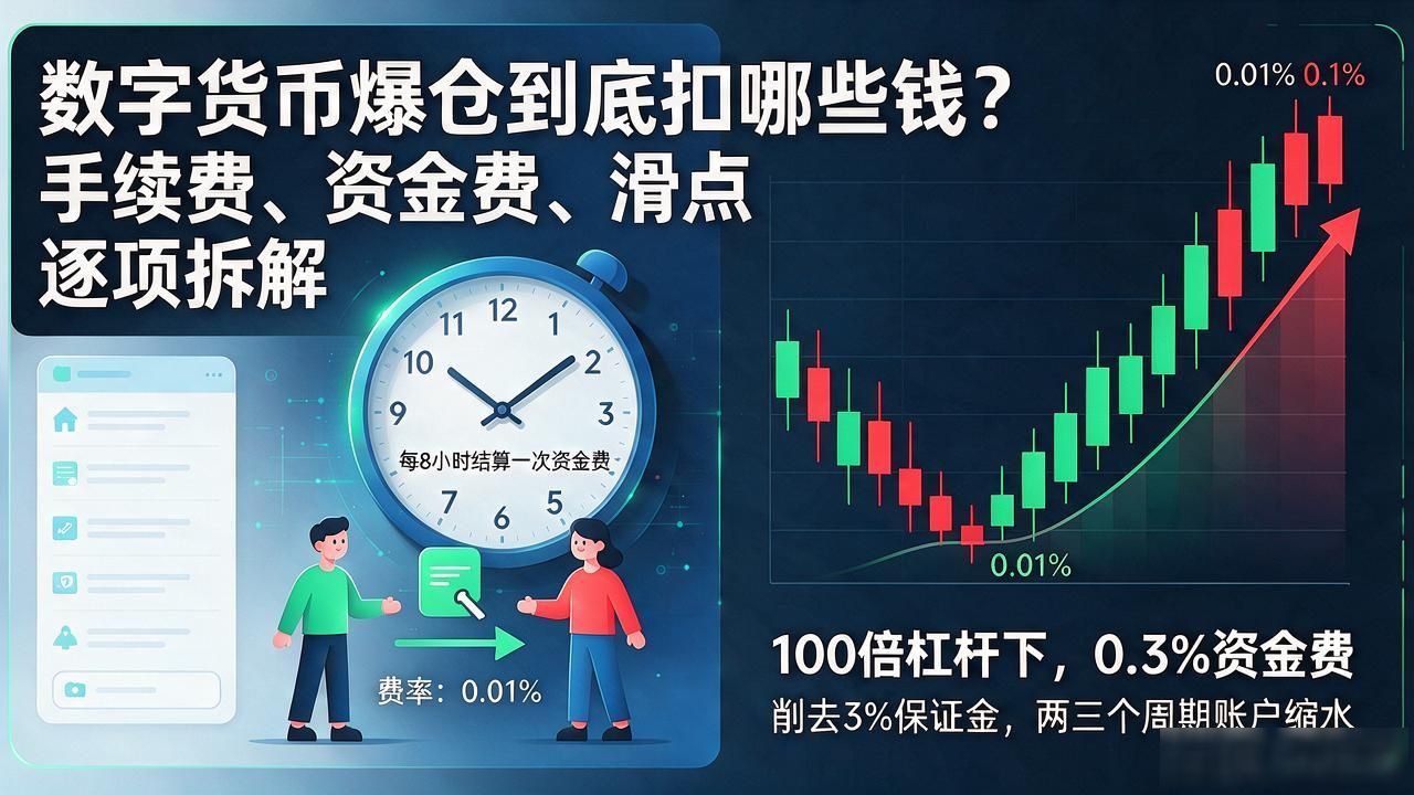 数字货币爆仓到底扣哪些钱？手续费、资金费、滑点逐项拆解