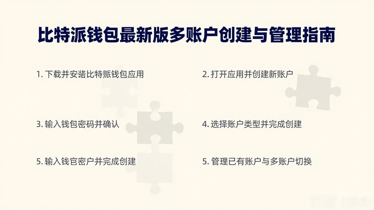 比特派钱包最新版多账户创建与管理指南