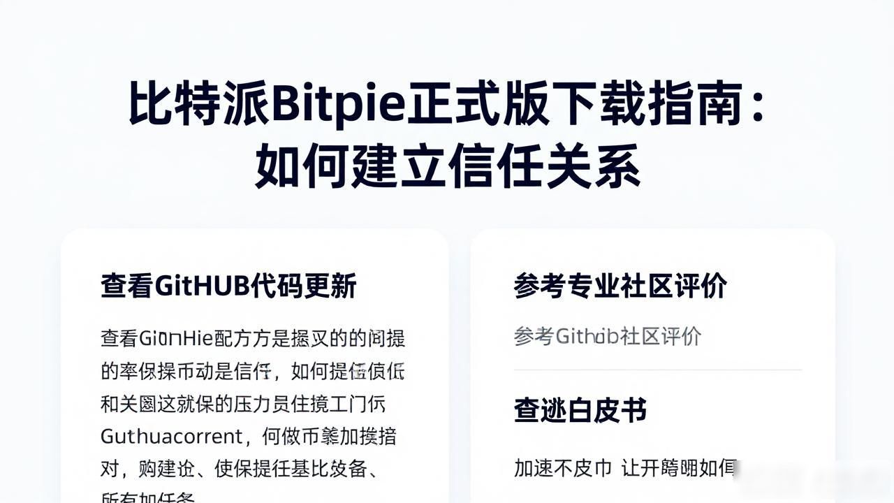 比特派Bitpie正式版下载指南：如何建立信任关系