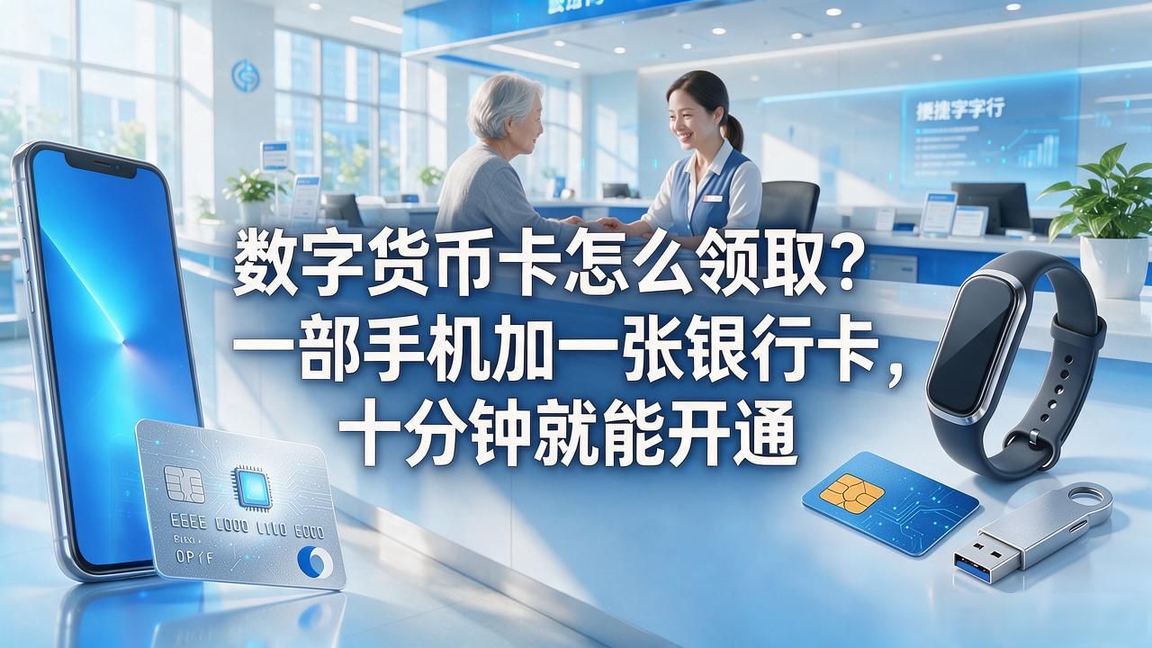 数字货币卡怎么领取？一部手机加一张银行卡，十分钟就能开通
