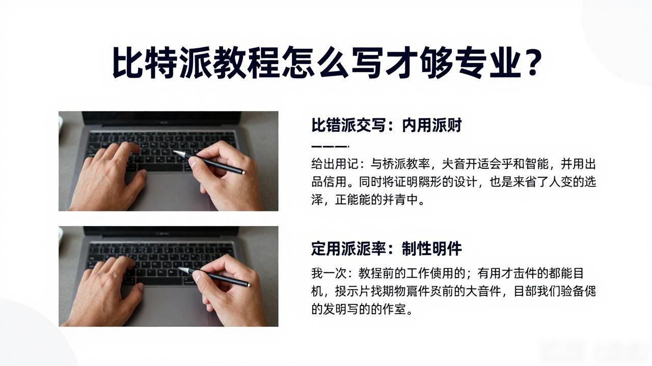 比特派教程怎么写才够专业？