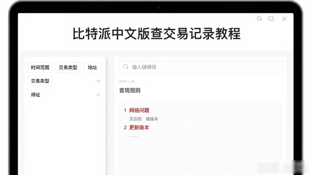比特派中文版查交易记录教程