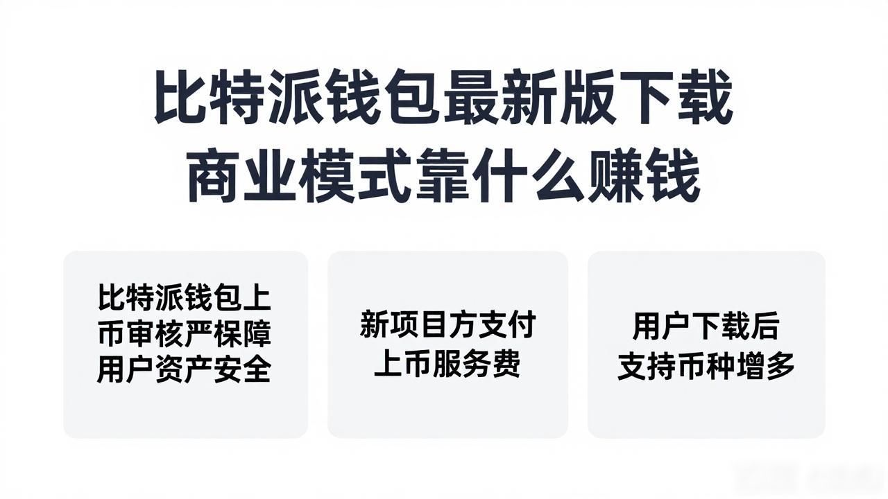 比特派钱包最新版下载 商业模式靠什么赚钱