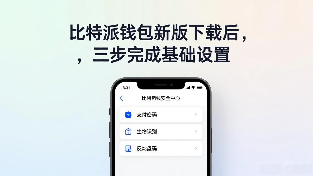 比特派钱包新版下载后，三步完成基础设置
