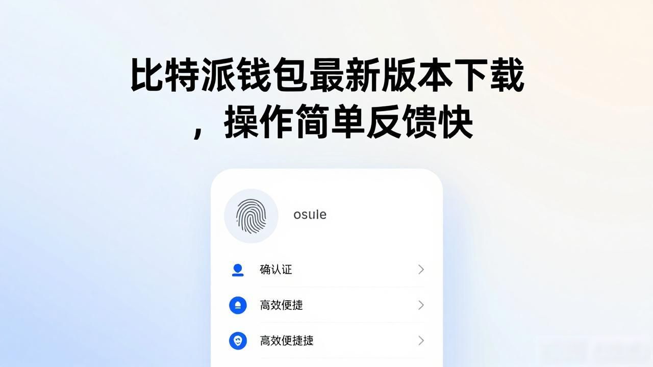 比特派钱包最新版本下载，操作简单反馈快