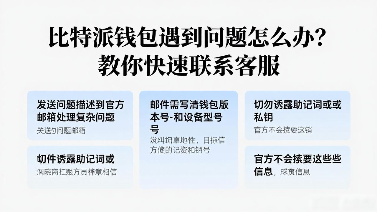 比特派钱包遇到问题怎么办？教你快速联系客服